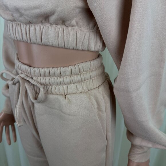 Zenana 2 Pcs Crop Sweatshirt Tracksuit Jogger Pants Set Outfit Active Loungewear - Picture 7 of 8